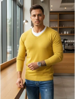 Pánský žlutý svetr FashionStreet WX1918