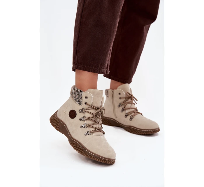 Zateplené boty Dámské Světle béžové model 21714507 - Boto