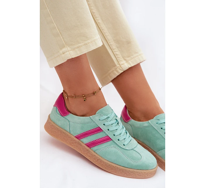 Dámské kožené semišové tenisky model 22101263 - S.Barski