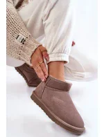 Dámské semišové nízké boty do sněhu Šede Shelie