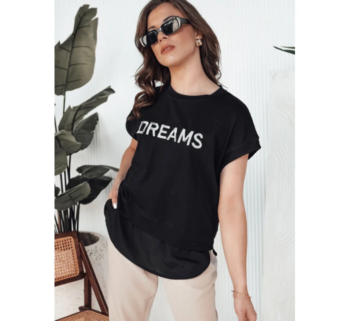 Dámské tričko DREAMY černé FashionStreet RY2523
