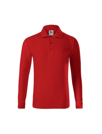 Pique Polo LS Jr model 20218436 červená polokošile - Malfini Pique Polo LS Jr model 20218436 červená polokošile - Malfini