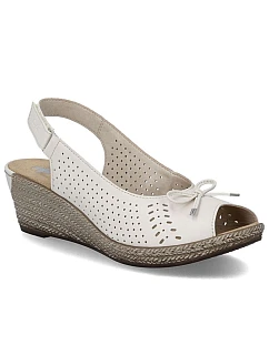 Skórzane damskie na z  model 22087192 - Rieker