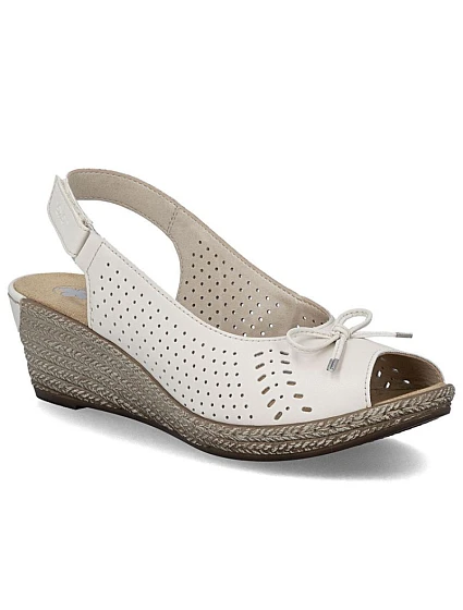 Skórzane damskie na z  model 22087192 - Rieker