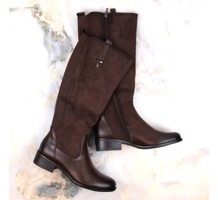 Jezzi W JEZ410B hnědé zateplené boty