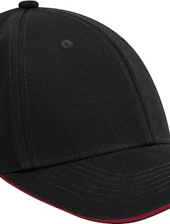 Beechfield B 820C 6 panelová kšiltovka EarthAware® 53.820C black/classic red