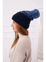Fleecová čepice Ilona K218 navy blue+jeans