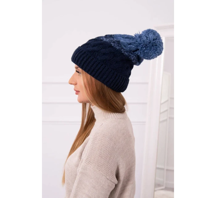 Fleecová čepice Ilona K218 navy blue+jeans