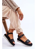 Dámské pohodlné sandály na platformě Big Star model 21615205 Černá - Big Star Shoes Dámské pohodlné sandály na platformě Big Star model 21615205 Černá - Big Star Shoes
