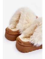 Dětské pantofle s kožešinou model 21639728 - Boto