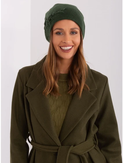 Czapka AT CZ model 18985159 ciemny zielony - FPrice