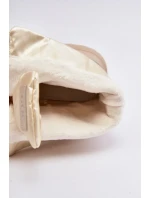 Dámské sněhule na silné podrážce se zipem GOE béžová Dámské sněhule na silné podrážce se zipem GOE béžová