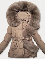 Přechodové sako s páskem J Style tmavě béžové (16M9183-84)