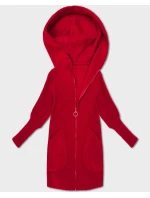 Červená bunda - přehoz přes oblečení typu alpaka s kapucí (19905.1)