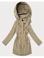 Klasyczna kurtka damska na podszewce Goodlookin ciemny beżowy (B2006-12)