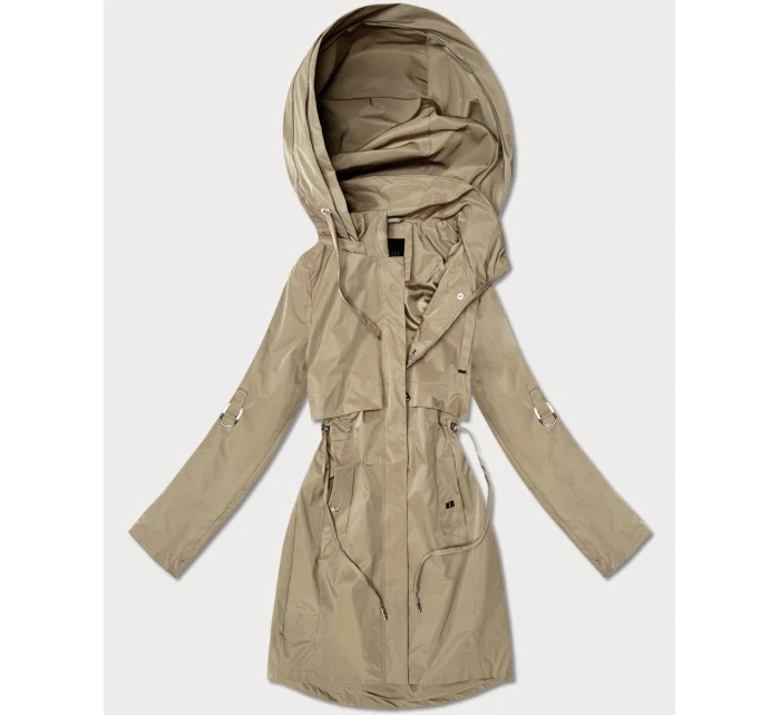Klasyczna kurtka damska na podszewce Goodlookin ciemny beżowy (B2006-12)