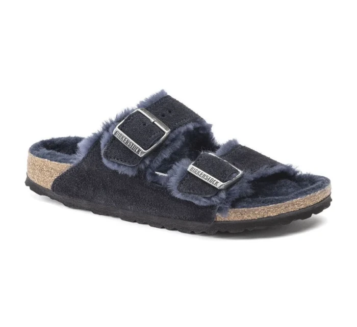 Arizona VL Midnight zateplené žabky semišová kůže široké regular model 20701490 - Birkenstock