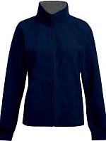 Promodoro 7985 Dámská dvojitá fleecová bunda 40.7985 navy/light grey