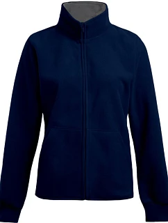 Promodoro 7985 Dámská dvojitá fleecová bunda 40.7985 navy/light grey