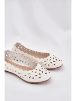 Dětské Perforované Baletky S Leskem Bílé Zindira Dětské Perforované Baletky S Leskem Bílé Zindira