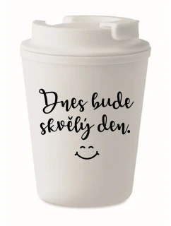 DNES BUDE SKVĚLÝ DEN. - bílý termohrnek 300 ml