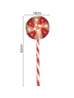 ZAHRADNÍ DEKORACE VEDLA CUKROVÁ LÍZÁTKA SADA 3 TEPLÝCH SVĚTELNÝCH