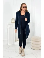 Šaty s kapucí, mikina námořnická modrá