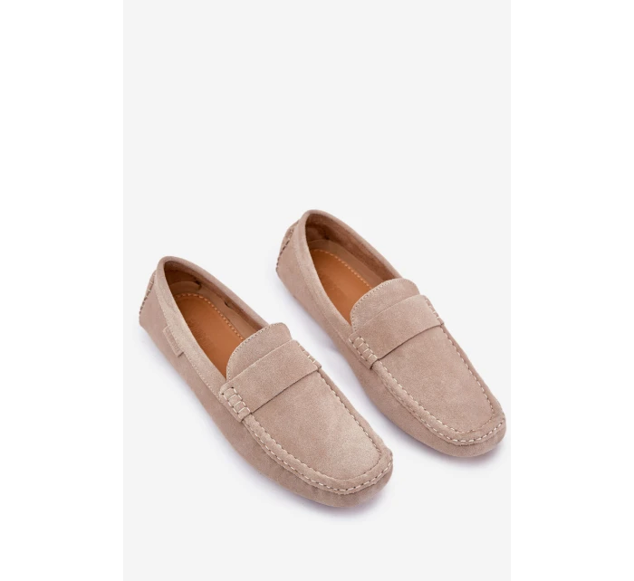 Semišové Pánské Mokasíny Big Star RR174050 Béžové
