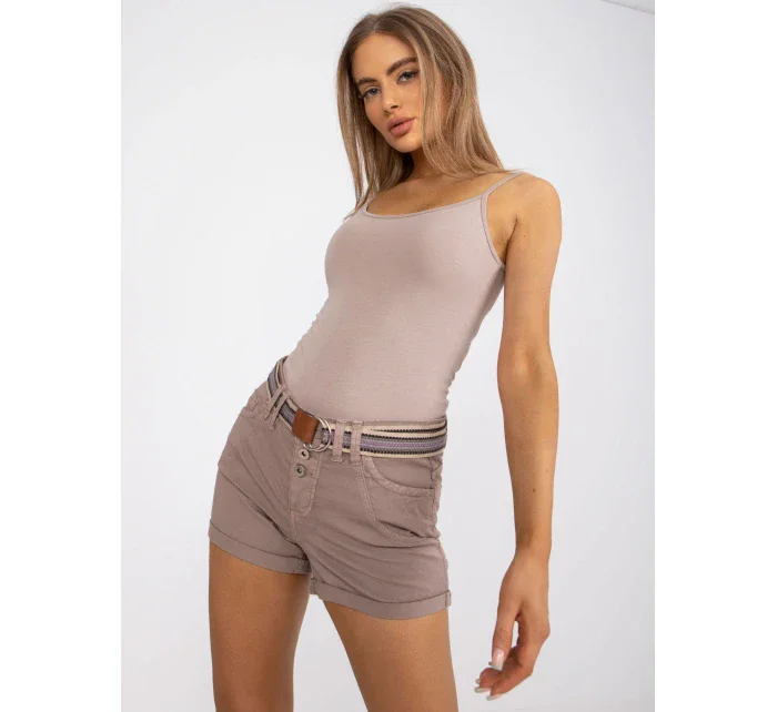 Šortky D63990Z62190K tmavě lila