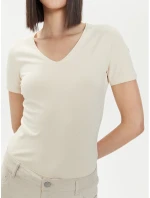 Dámské Slim fit tričko 4FWSS25TTSHF1990 11S Ecru - 4F
