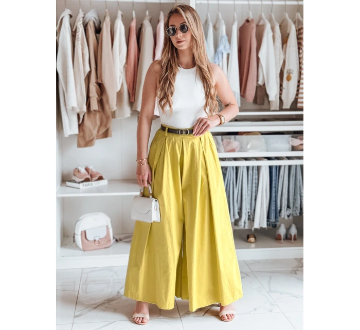 FLOWES pruhovaná sukně-kalhoty v hořčicové barvě Dstreet UY2589