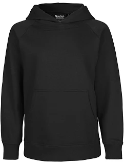 Neutral O 13101 Dětská mikina s kapucí z bio bavlny 77.1301 black