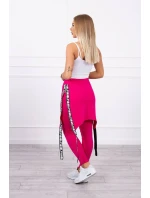 Kalhoty/oblek s nápisem selfie fuchsiová Kalhoty/oblek s nápisem selfie fuchsiová