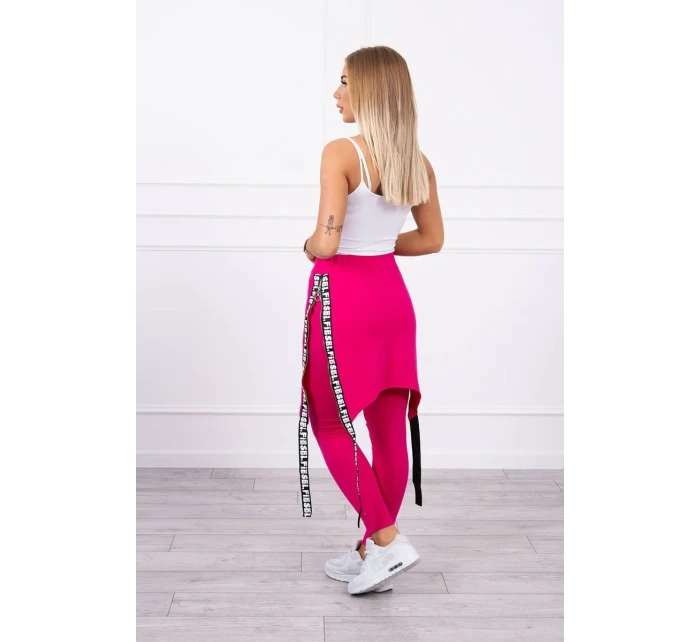 Kalhoty/oblek s nápisem selfie fuchsiová Kalhoty/oblek s nápisem selfie fuchsiová