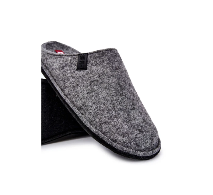 Klasické pánské pantofle Big Star KK176001 šedé Klasické pánské pantofle Big Star KK176001 šedé