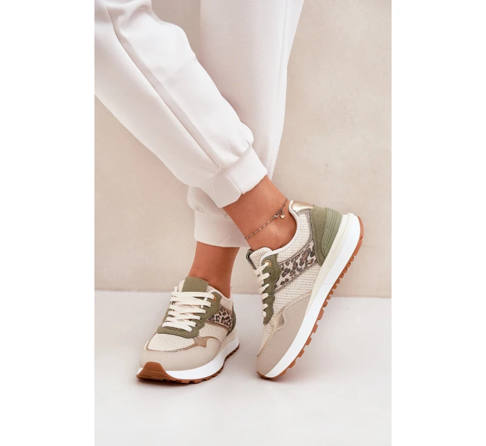 Dámské Sportovní Boty S Panterem Na Platformě Zelené Davinara Dámské Sportovní Boty S Panterem Na Platformě Zelené Davinara