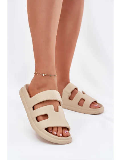 Pěnové Dámské Sandály Béžové model 21698486 - EVENTO