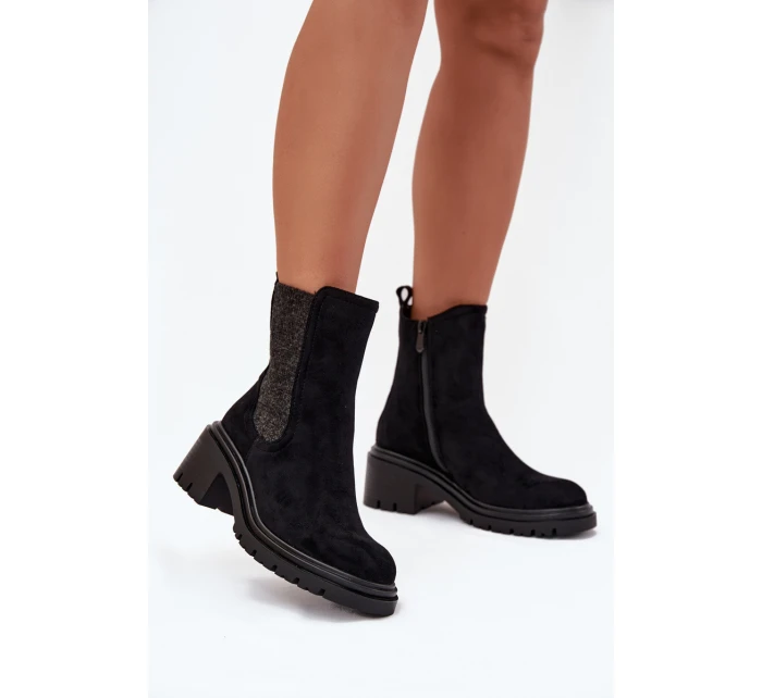 Dámské Zateplené Kotníkové Boty Na Klíně Černé Zoralia Dámské Zateplené Kotníkové Boty Na Klíně Černé Zoralia