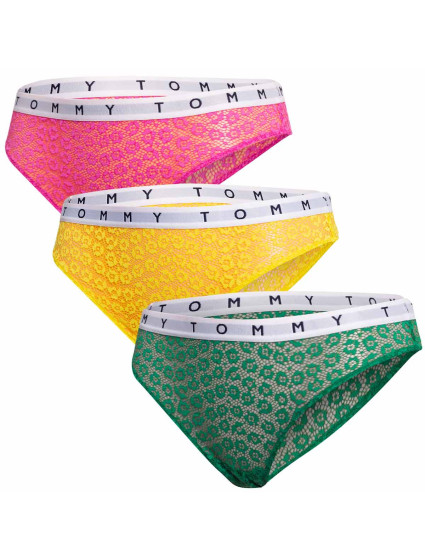 Tommy Hilfiger 3Pack tanga kalhotky UW0UW025220Y0 Yellow/Green/Pink