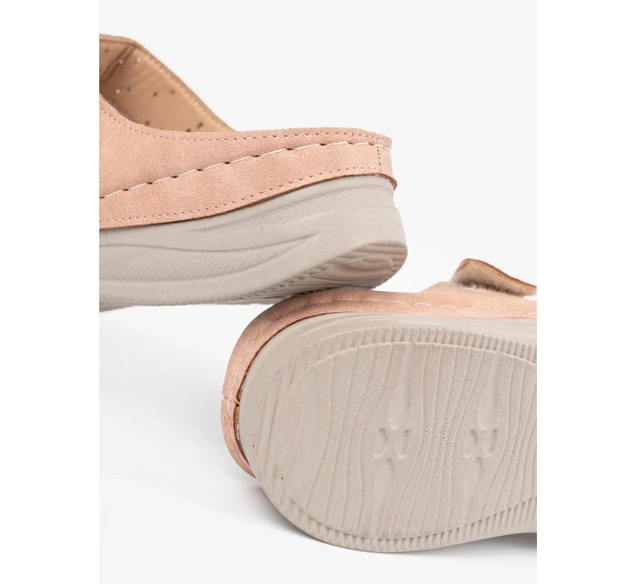 Exkluzívní dámské růžové nazouváky na klínku Exkluzívní dámské růžové nazouváky na klínku