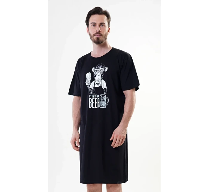 Pánská noční košile s krátkým rukávem Opice