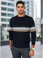 Pánský pruhovaný tmavě modrý svetr model 21994027 - Dstreet