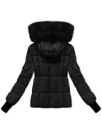 Černá dámská zimní bunda s odepínací kapucí S'west (B8303-1)