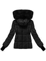 Černá dámská zimní bunda s odepínací kapucí model 21248235 - S'WEST Černá dámská zimní bunda s odepínací kapucí model 21248235 - S'WEST