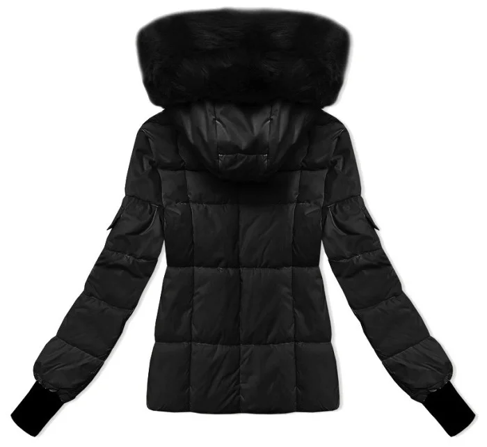 Černá dámská zimní bunda s odepínací kapucí S'west (B8303-1)