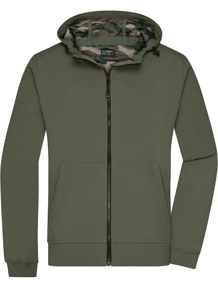 Daiber JN 1146 Pánská 2-vrstvá softshellová bunda s kapucí 02.1146 olive/camouflage Daiber JN 1146 Pánská 2-vrstvá softshellová bunda s kapucí 02.1146 olive/camouflage