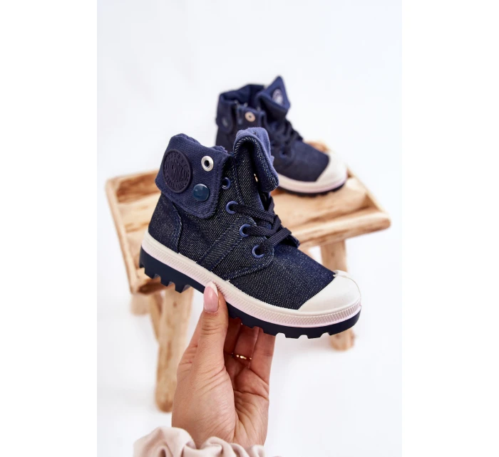 Dětské vysoké tenisky námořnická modrá Tobby Dětské vysoké tenisky námořnická modrá Tobby