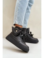 Vysoké sneakersy s kapsou na platformě černé Saramis Vysoké sneakersy s kapsou na platformě černé Saramis