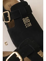 Dámské sandály z přírodního semiše Big Star TT274544 Černé Dámské sandály z přírodního semiše Big Star TT274544 Černé