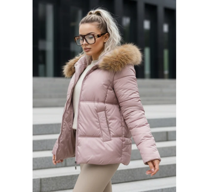 Dámská prošívaná zimní bunda SPARKLE pink FashionStreet TY5526